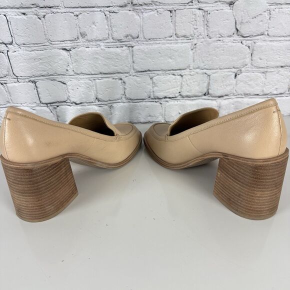 Crown Vintage Caitlun Pump Off White Block Heel Business Casual Shoe - Picture 11 of 16